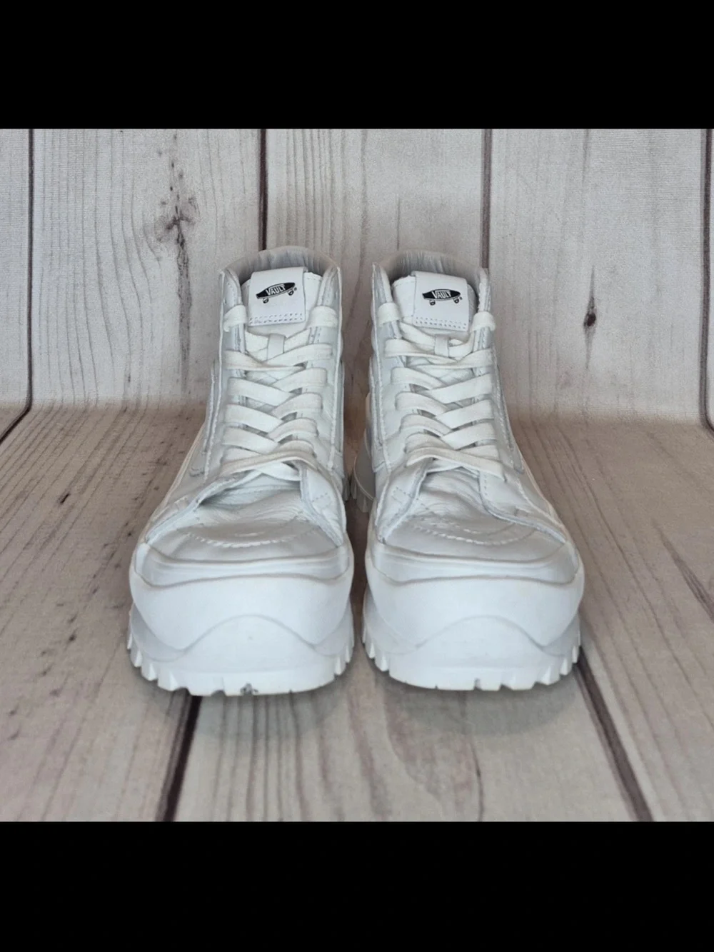 Vans x Vault Sk8-Hi Women's Size 8True White Vibram LX Skate Shoes Boots